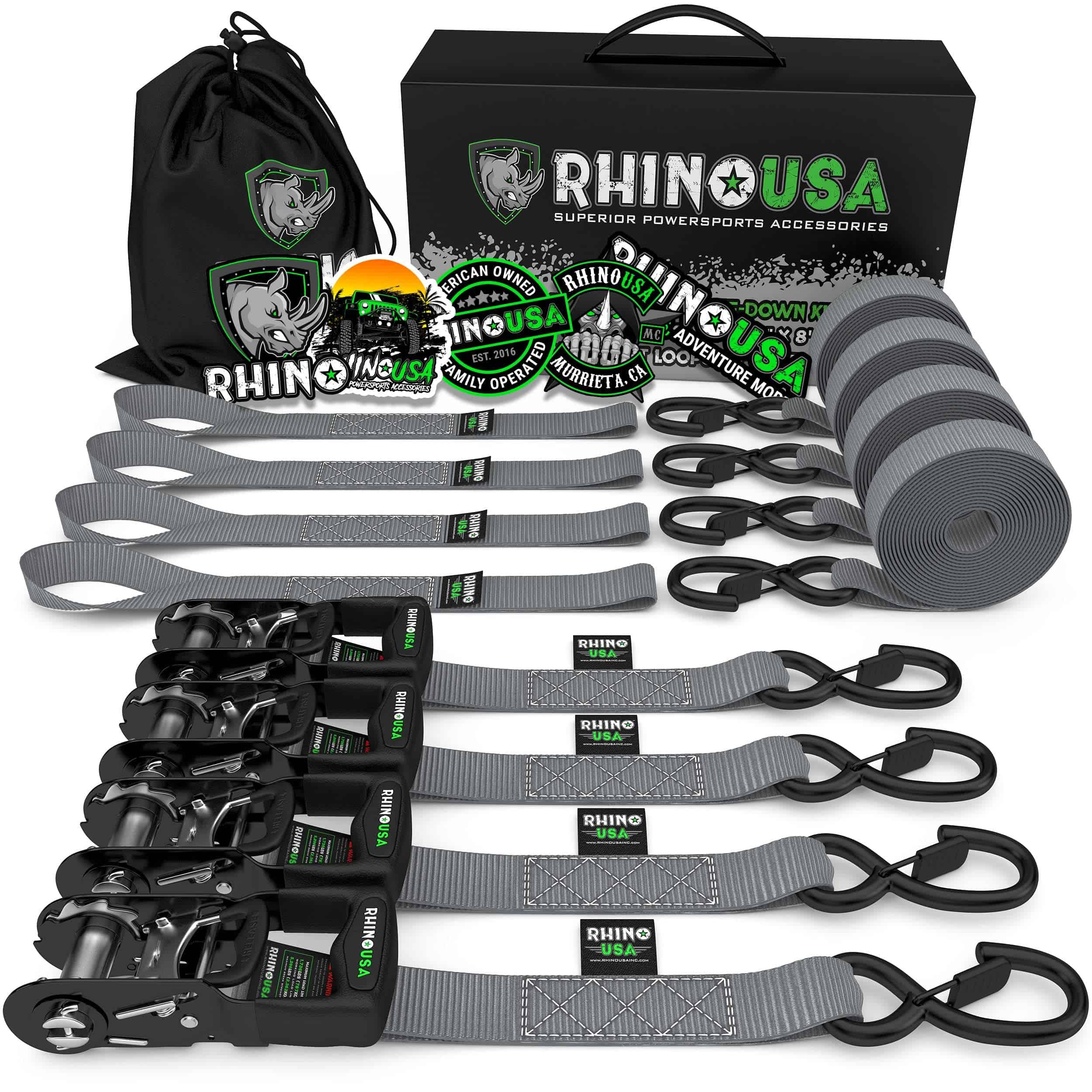 Juego de Correas de Amarre con Trinquete RHINO USA,