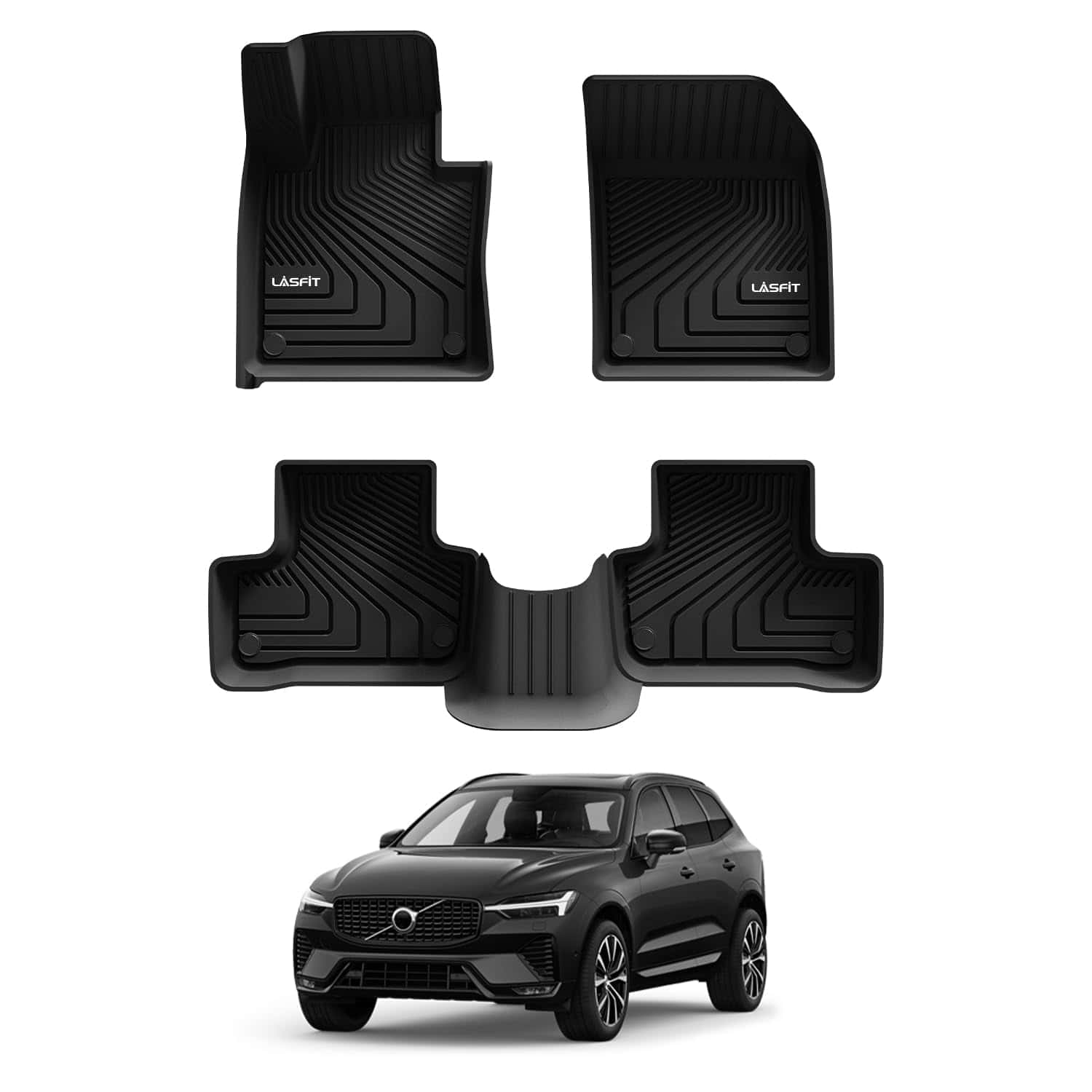 Tapetes LASFIT 2018-2024 para Volvo XC60 (para T5, T6 Sólo, - Imagen 10