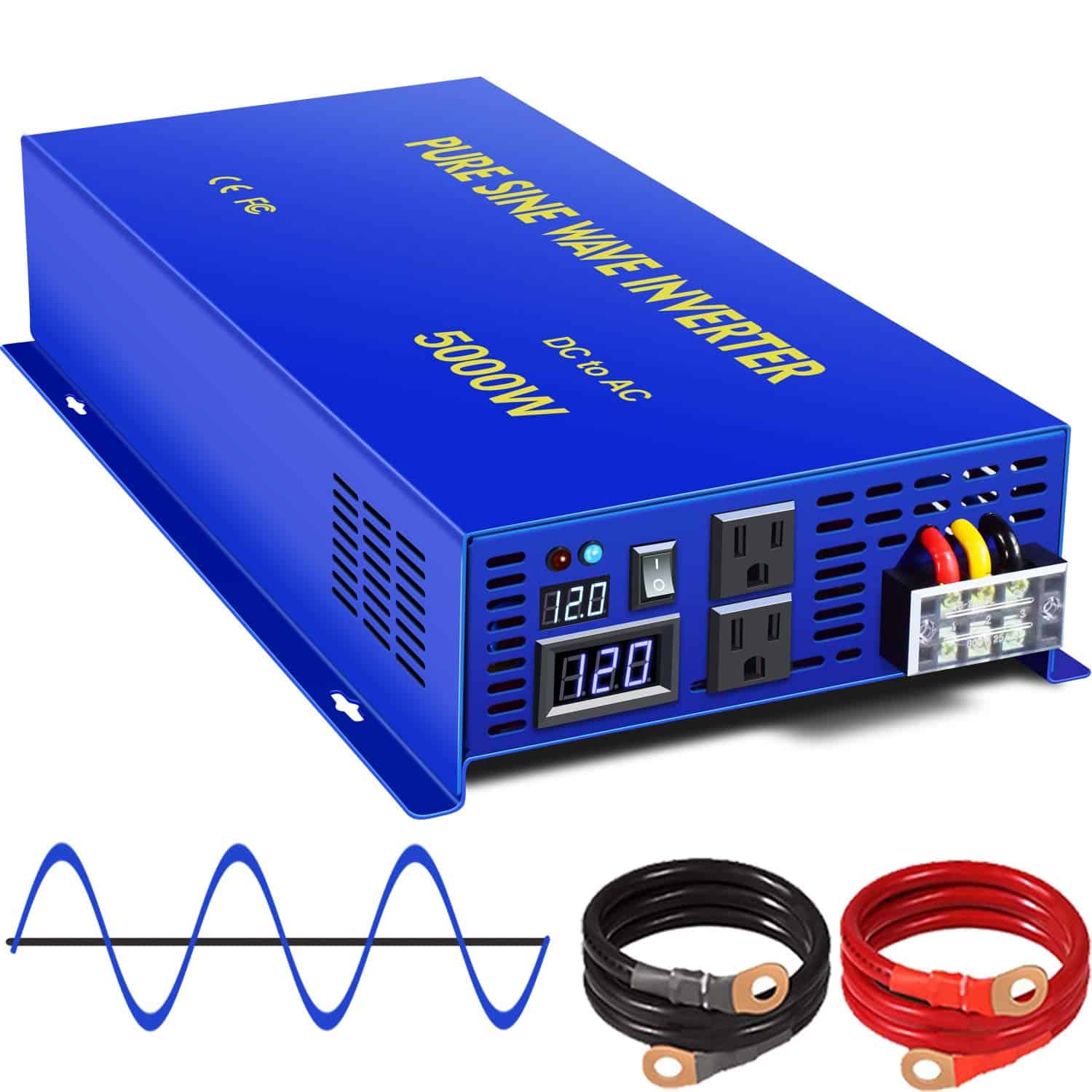 Inversor de Onda Sinusoidal Pura XYZ INVT 5000 Watt 12V DC