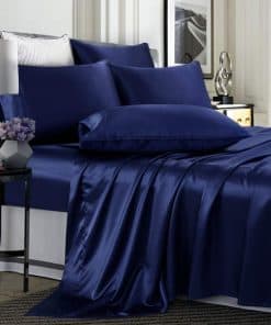 Juego de sábanas de satén TREELY de 6 piezas en tamaño