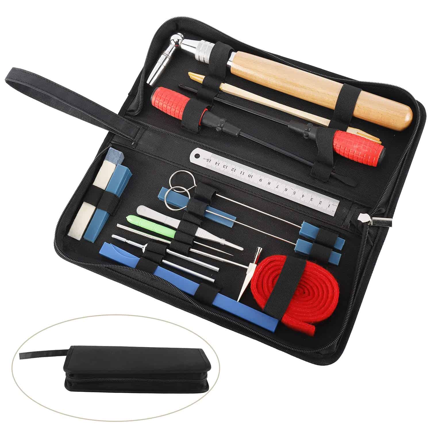 Kit de afinación de piano profesional de 18 piezas, 17
