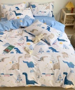 BlueBlue Juego de Funda nórdica Dinosaurios Azules Tamaño