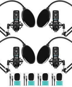 Movo PodPak4A 4-Pack Universal XLR Condenser Microphone
