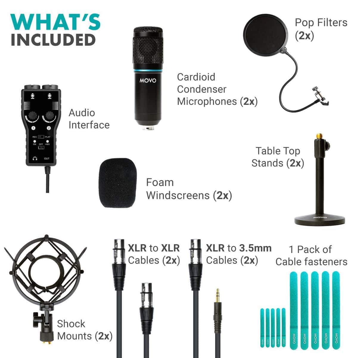 Kit de grabación de podcast para smartphone Movo - 2 - Imagen 3