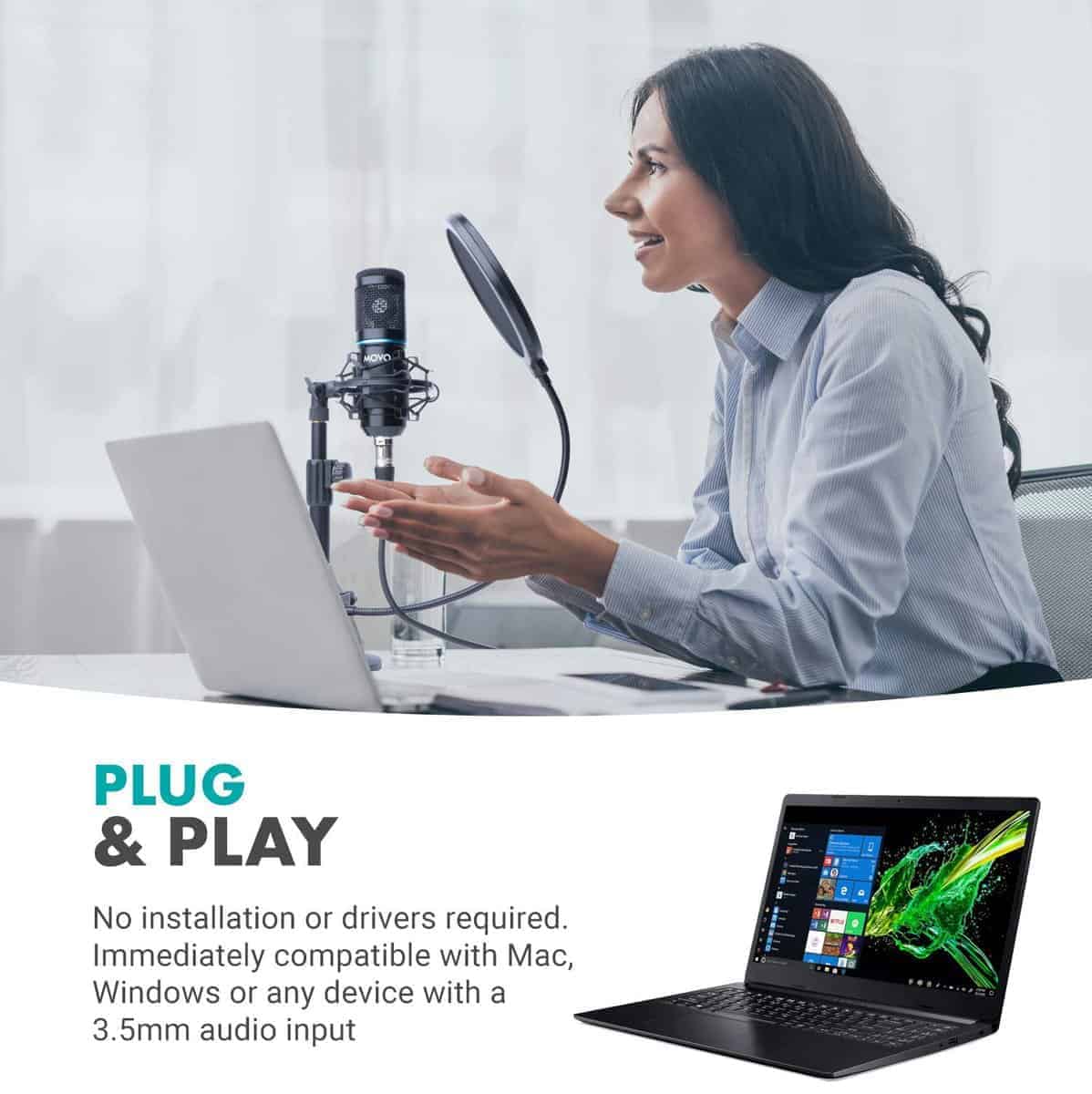 Kit de grabación de podcast para smartphone Movo - 2 - Imagen 6