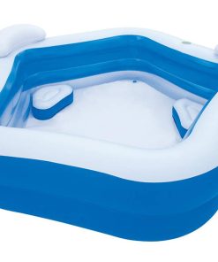 Piscina Inflable con 2 Asientos y Soporte para Vasos