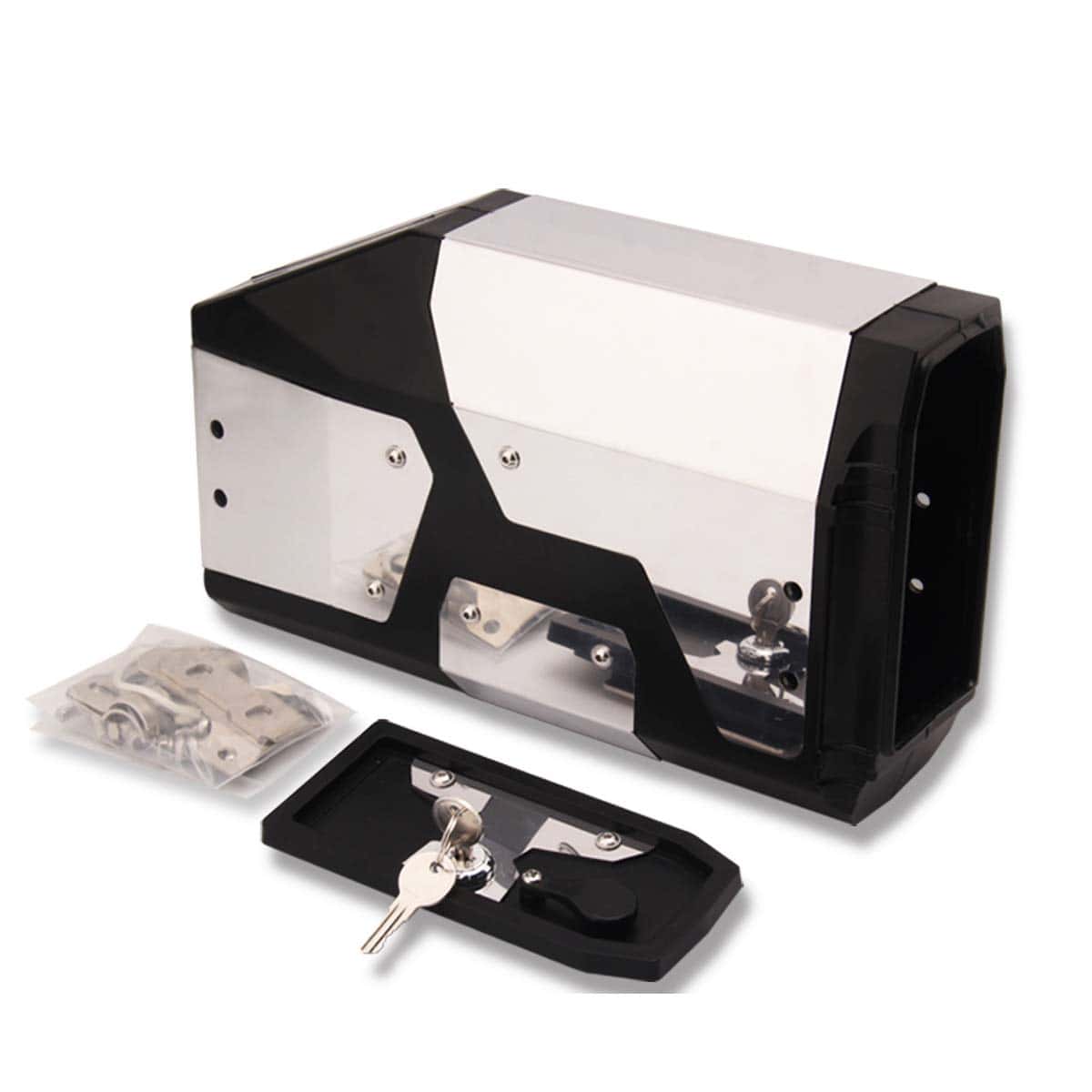 Caja lateral para motocicletas de acero inoxidable con caja