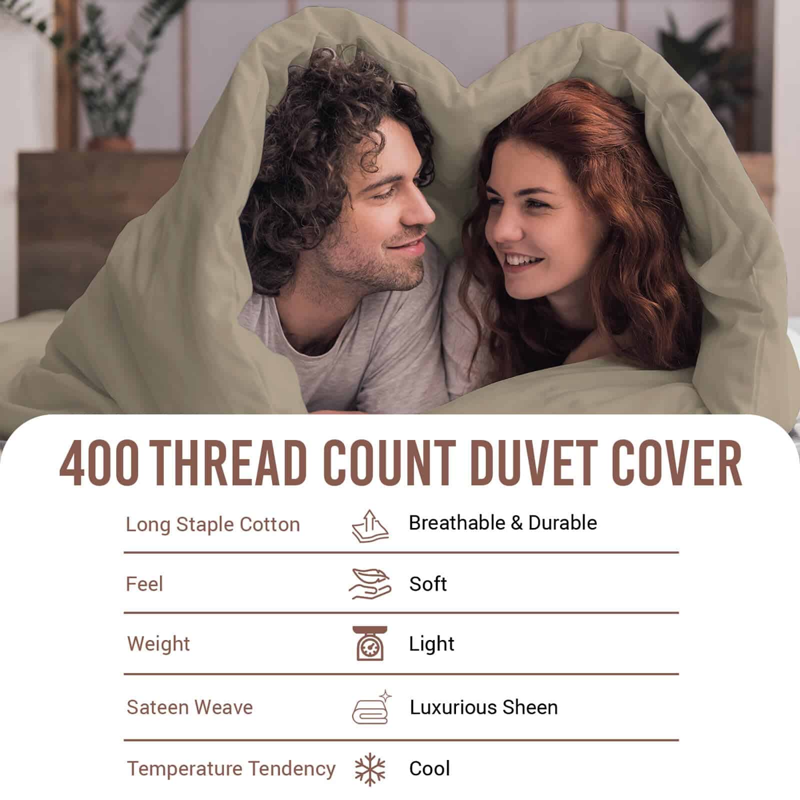 Juego de Funda Nórdica Pizuna Pure 100% -Simply Taupe - Imagen 5