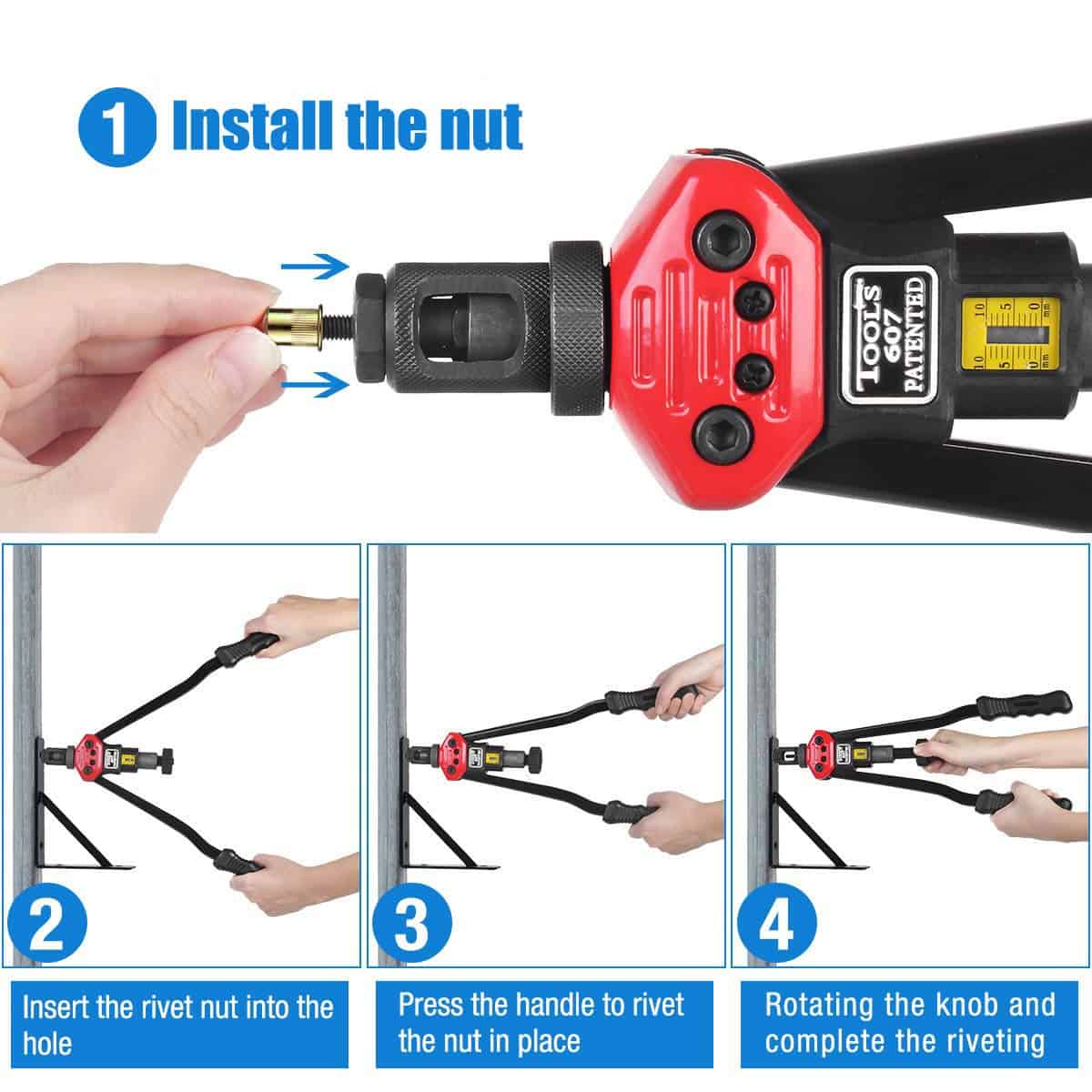 Herramienta profesional para remachar tuercas ZSY de 16", - Imagen 6