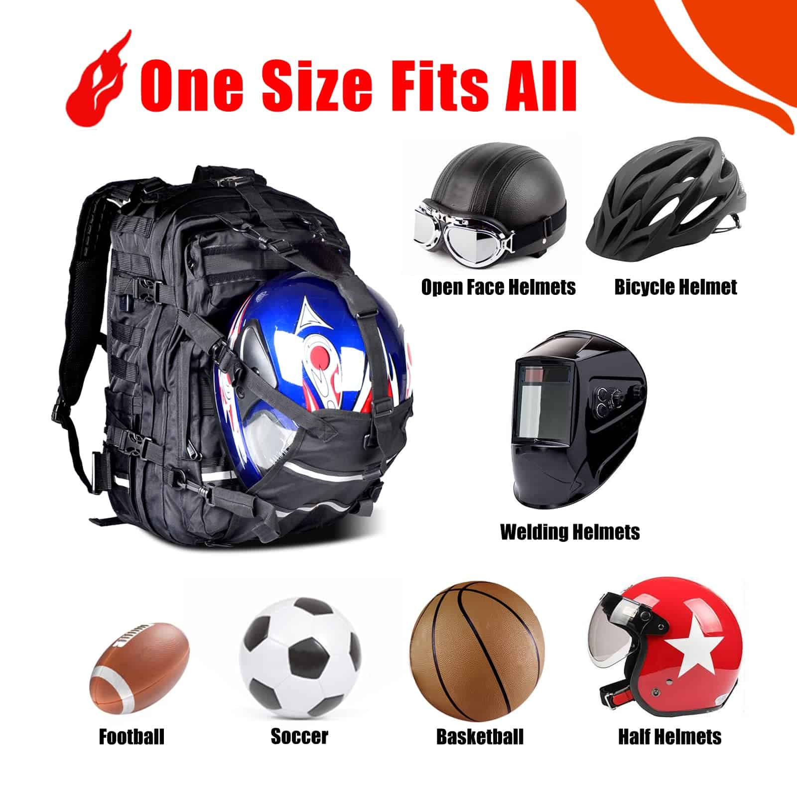 Mochila para Casco de Motocicleta Goldfire para Hombres - Imagen 5