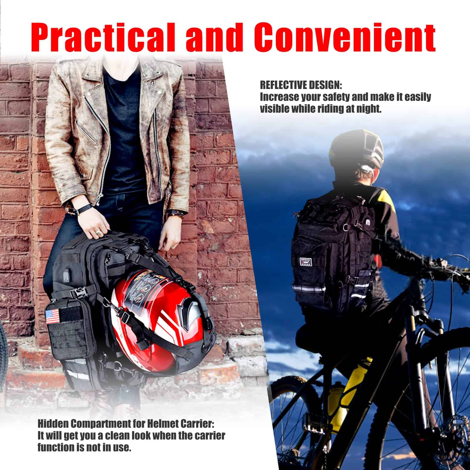 Mochila para Casco de Motocicleta Goldfire para Hombres - Imagen 8