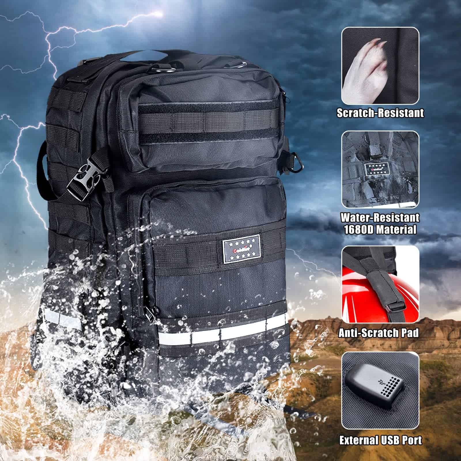 Mochila para Casco de Motocicleta Goldfire para Hombres - Imagen 9