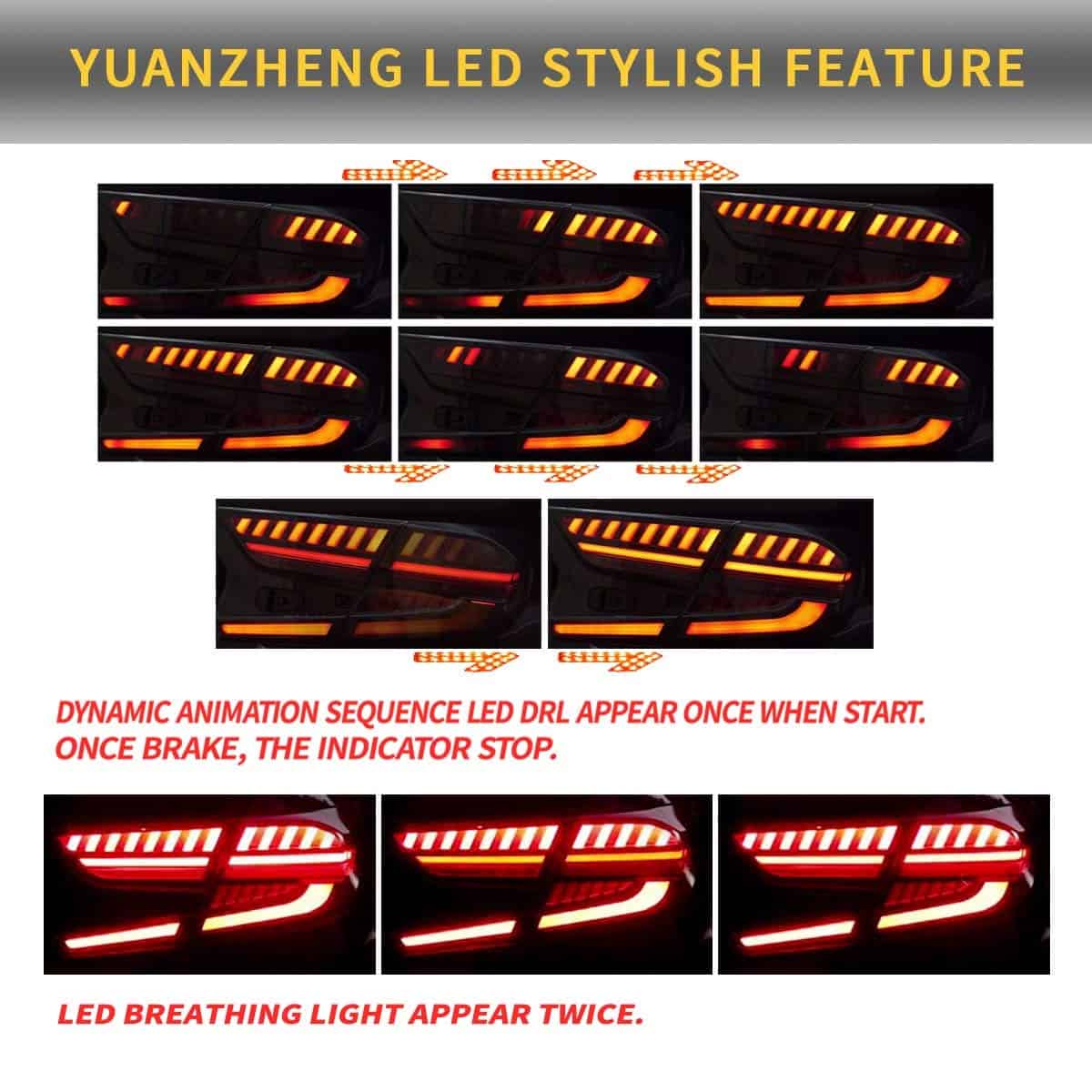 VLAND Faros Traseros LED Ahumados Compatibles con [Honda - Imagen 3