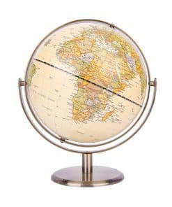 Exerz Globo Terráqueo Antiguo de 8" con Base de Bronce -