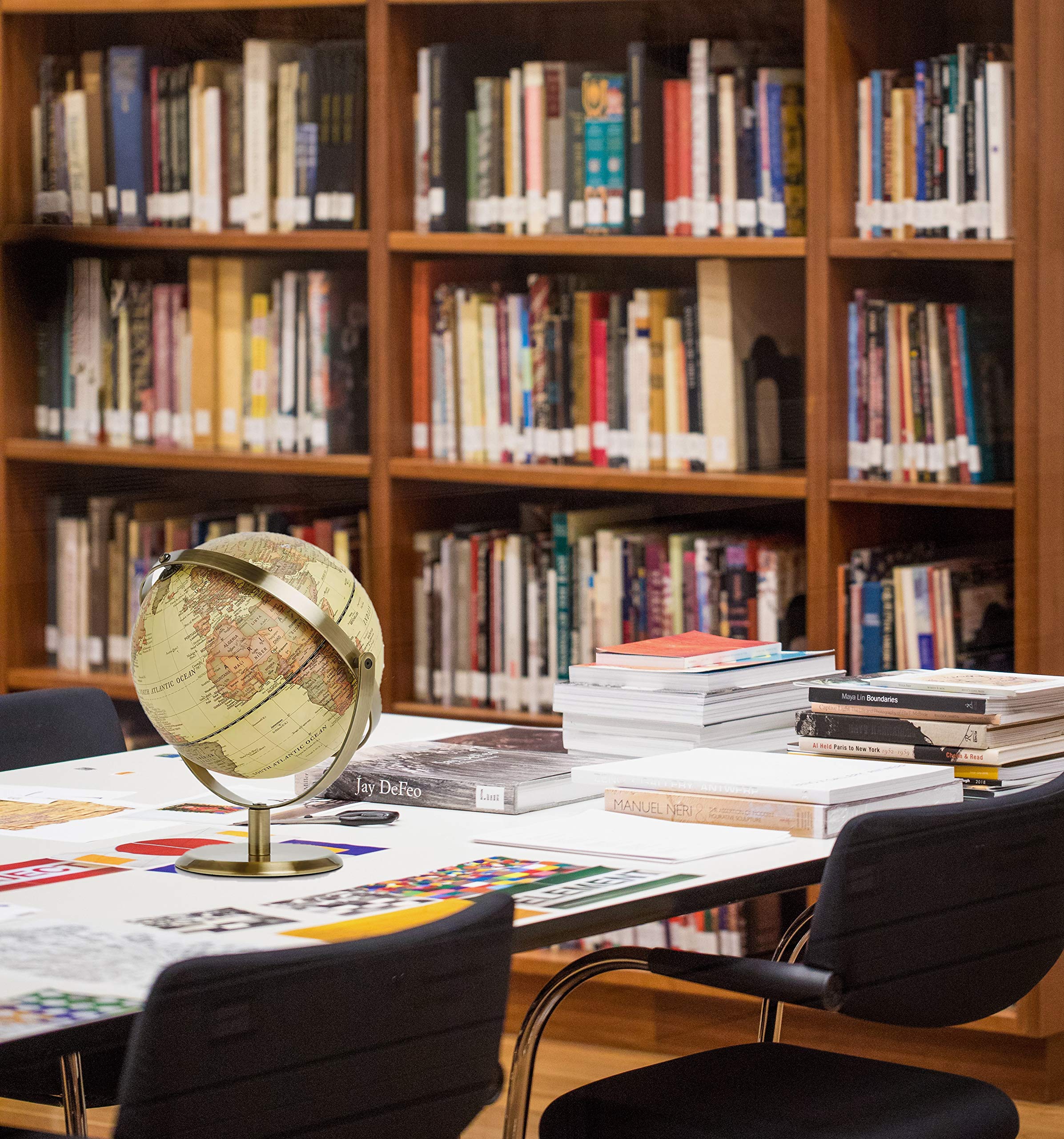 Exerz Globo Terráqueo Antiguo de 8" con Base de Bronce - - Imagen 10