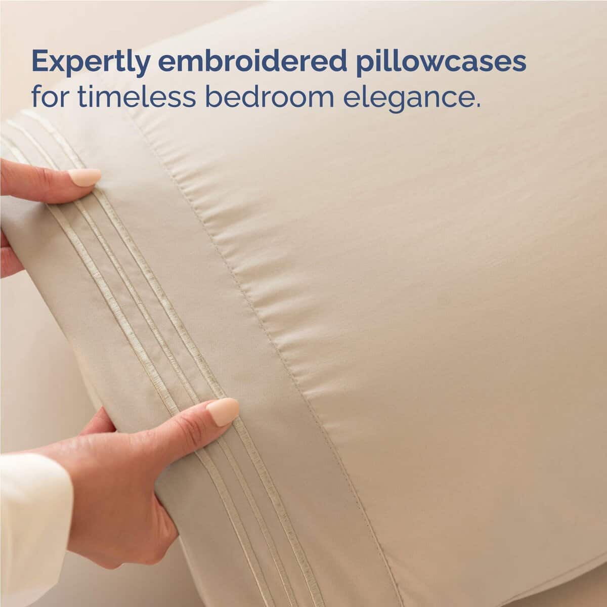 Juego de sábanas completo de 4 piezas - -Crema - Imagen 7