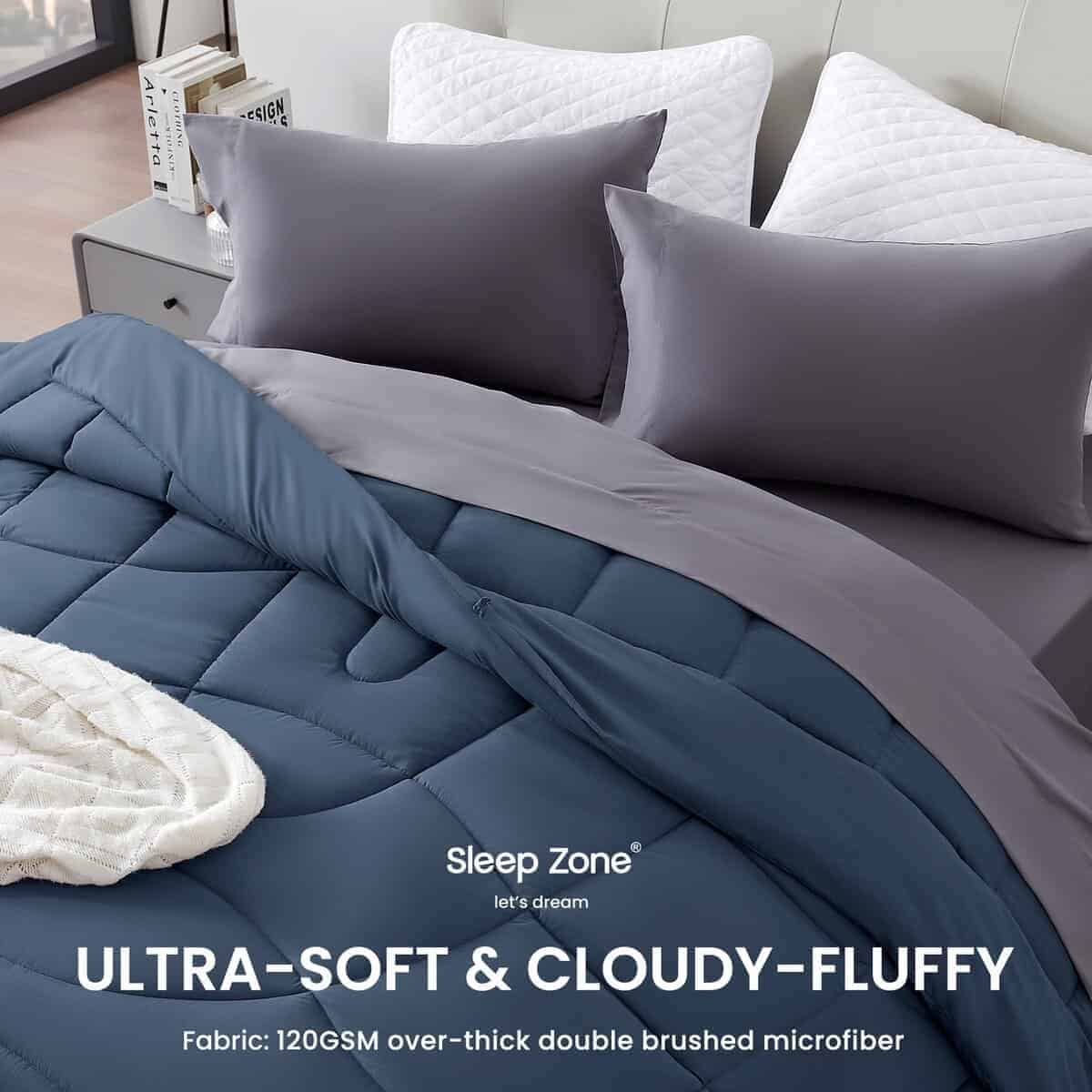 Edredón Acolchado Reversible de Fibra Alternativa para Cama - Imagen 4