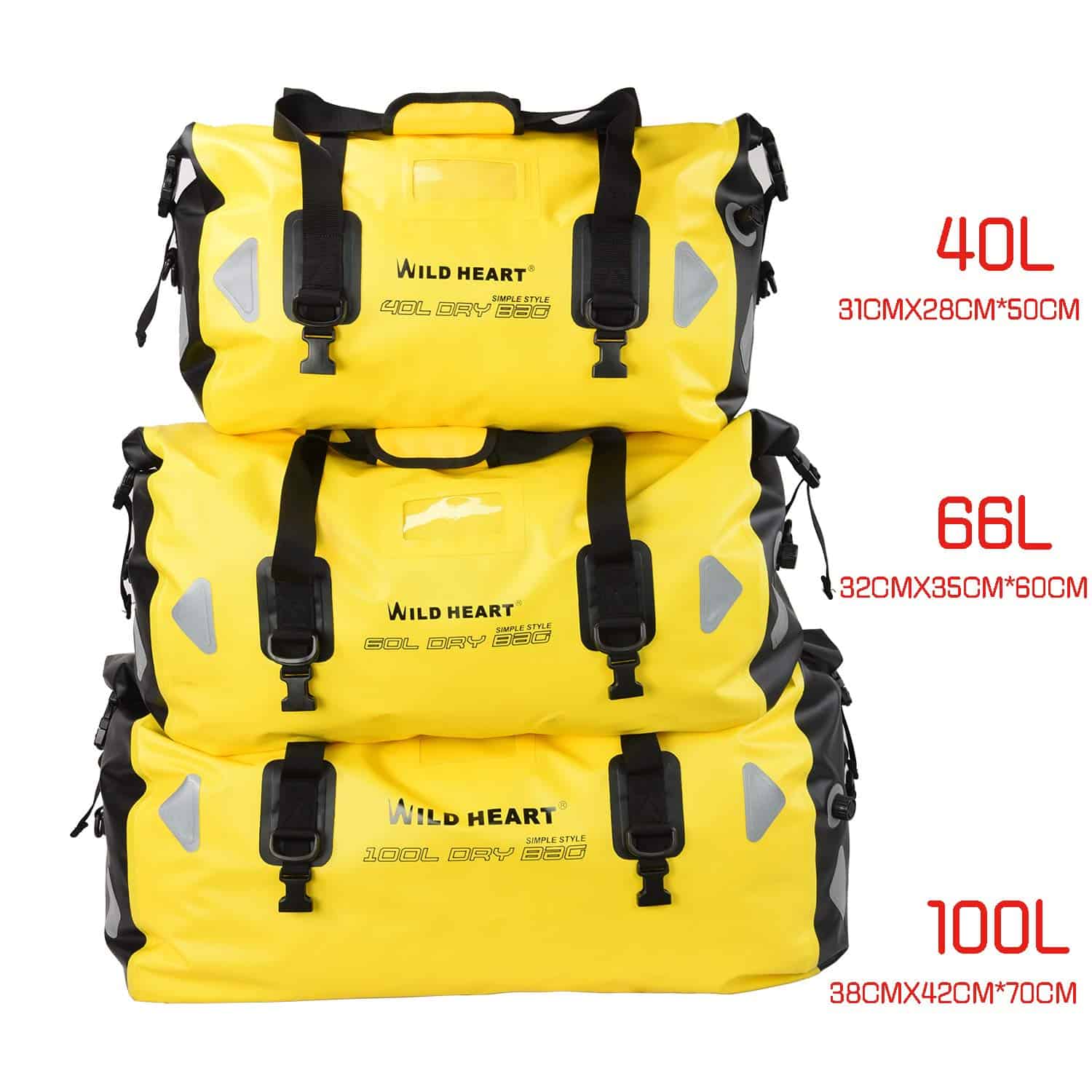 Bolso impermeable WILD HEART de 40L con costuras soldadas - Imagen 6