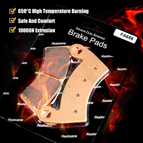 RANSOTO 2205949 Kit de 4 Pastillas de Freno Delanteras y - Imagen 3