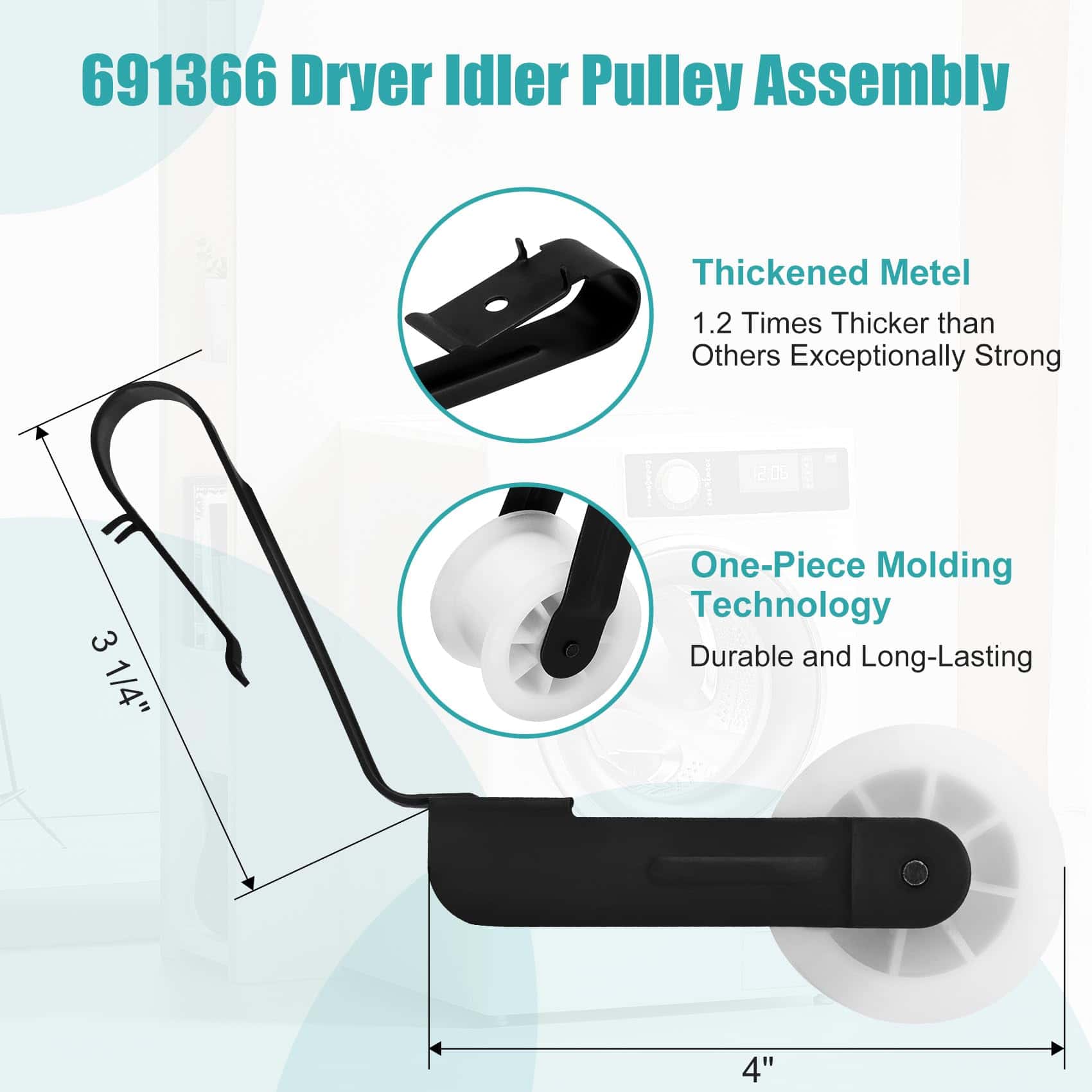 Kit de Reparación para Secadora 4392065RC Incluye Polea de - Imagen 5