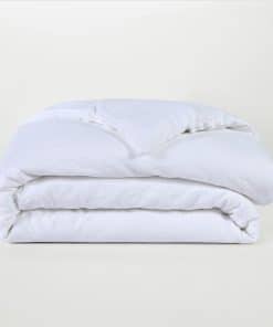 Funda de edredón de lino francés orgánico -Blanco Nieve