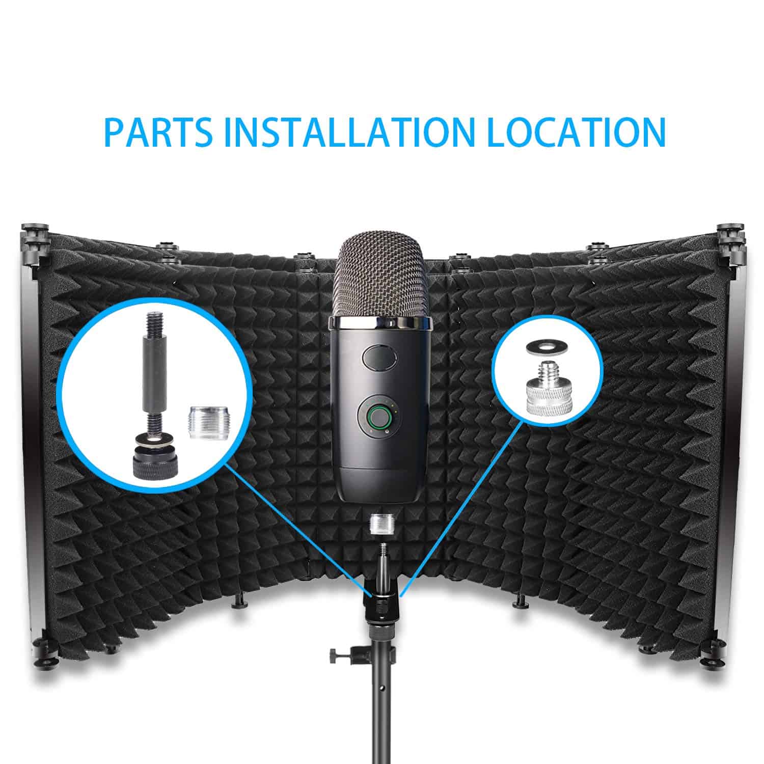 Escudo de Aislamiento de Micrófono, Filtro de Aislamiento - Imagen 5