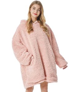 Felicigeely Manta con Capucha, Manta de Sherpa para Adultos