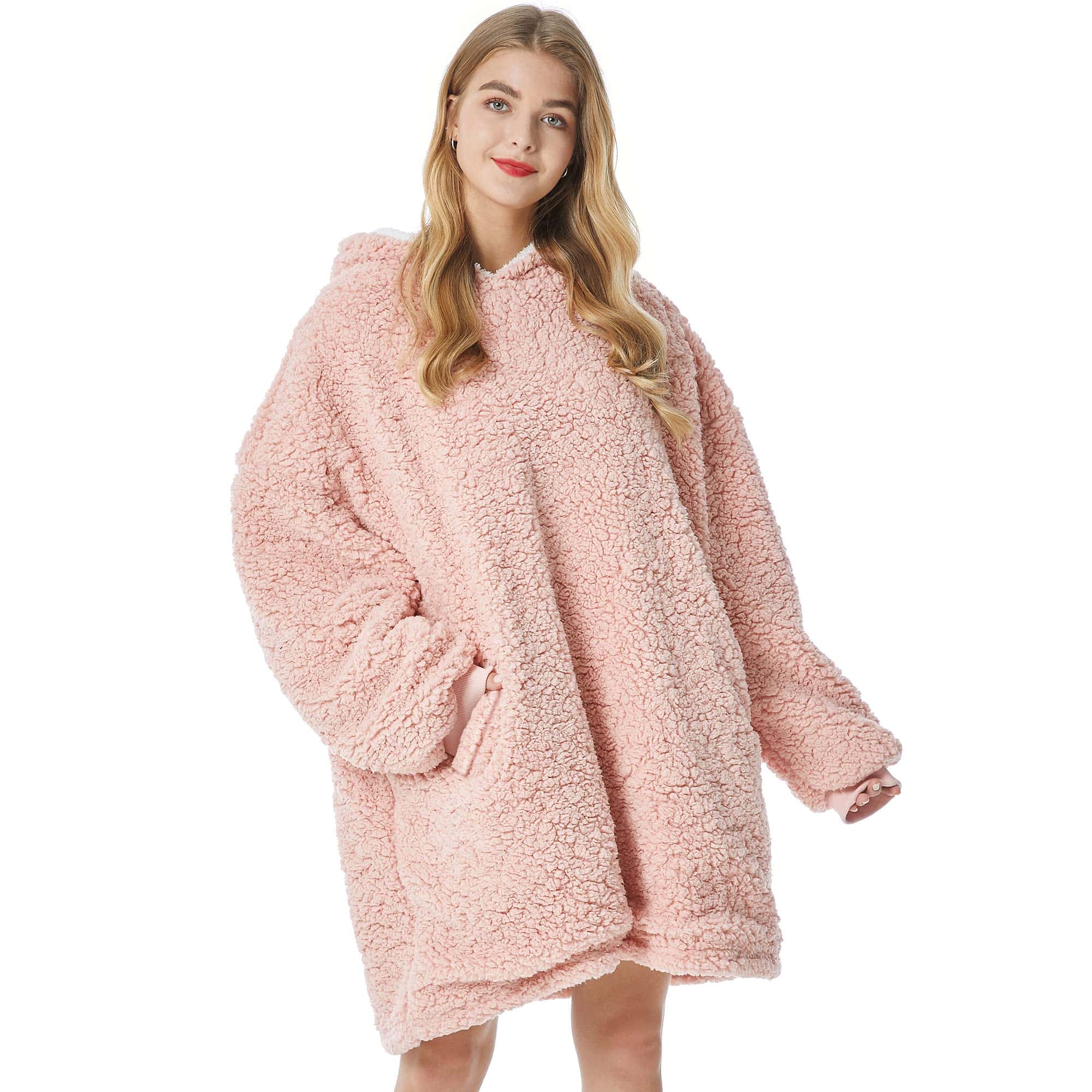 Felicigeely Manta con Capucha, Manta de Sherpa para Adultos