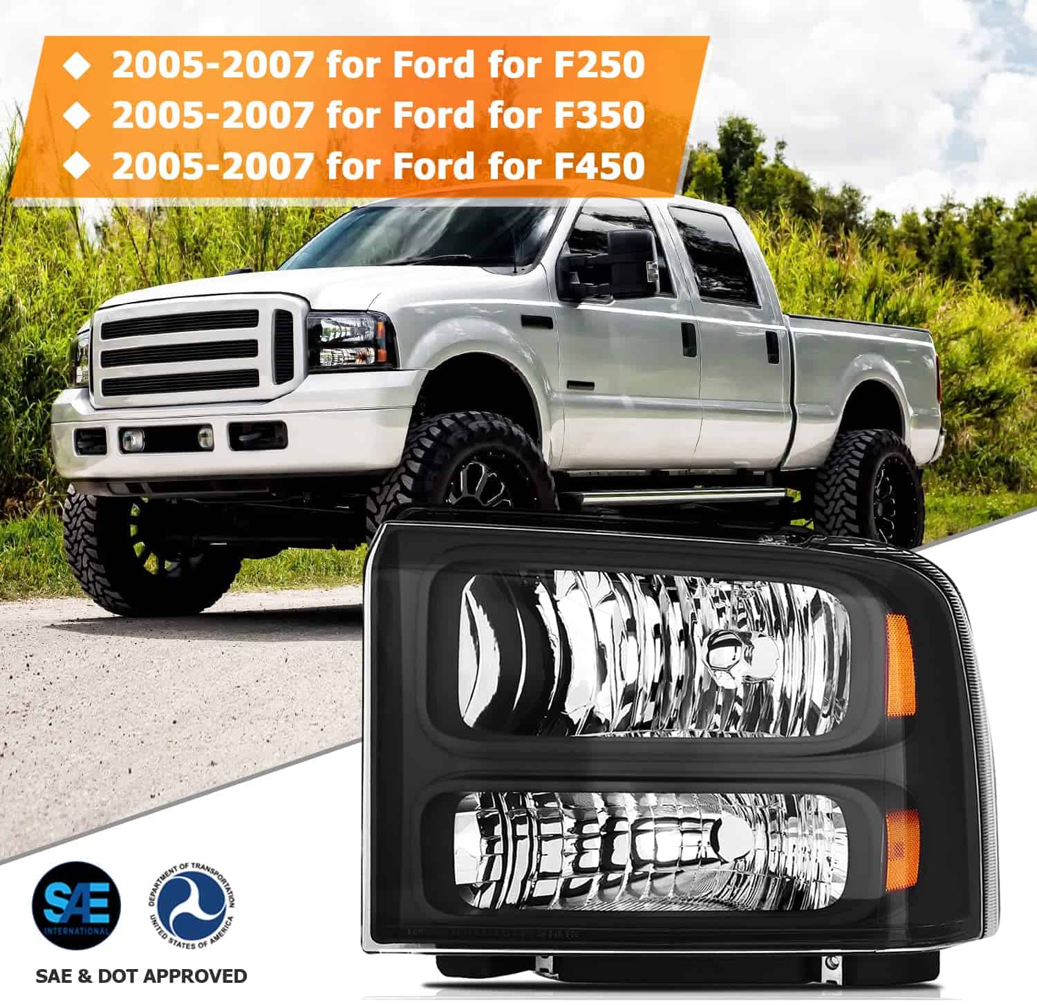Ensamblaje de Faros Para Ford F250 F350 F450 F550 Super - Imagen 3