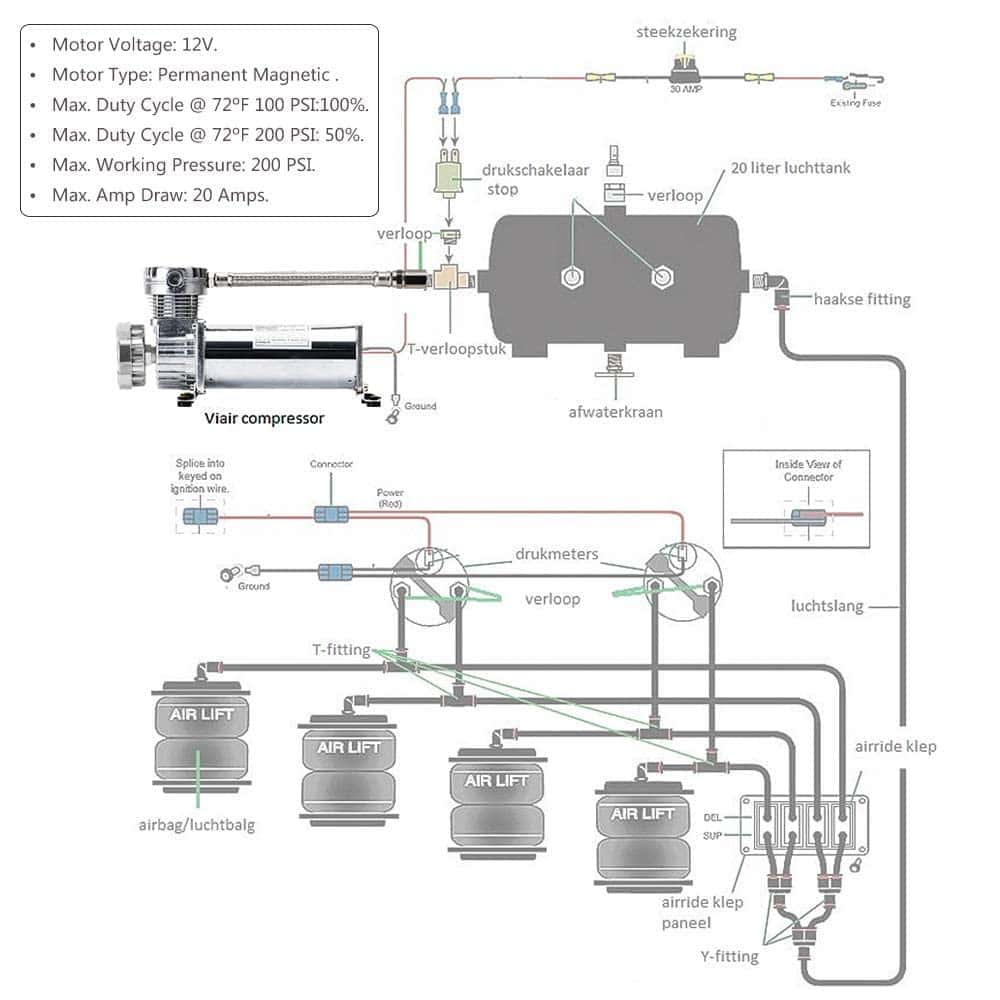 Compresor de Suspensión de Bolsa de Aire PTNHZ Universal - Imagen 7