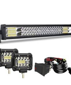 Barra de luz LED de 22 pulgadas de triple fila 306W + 2PCS