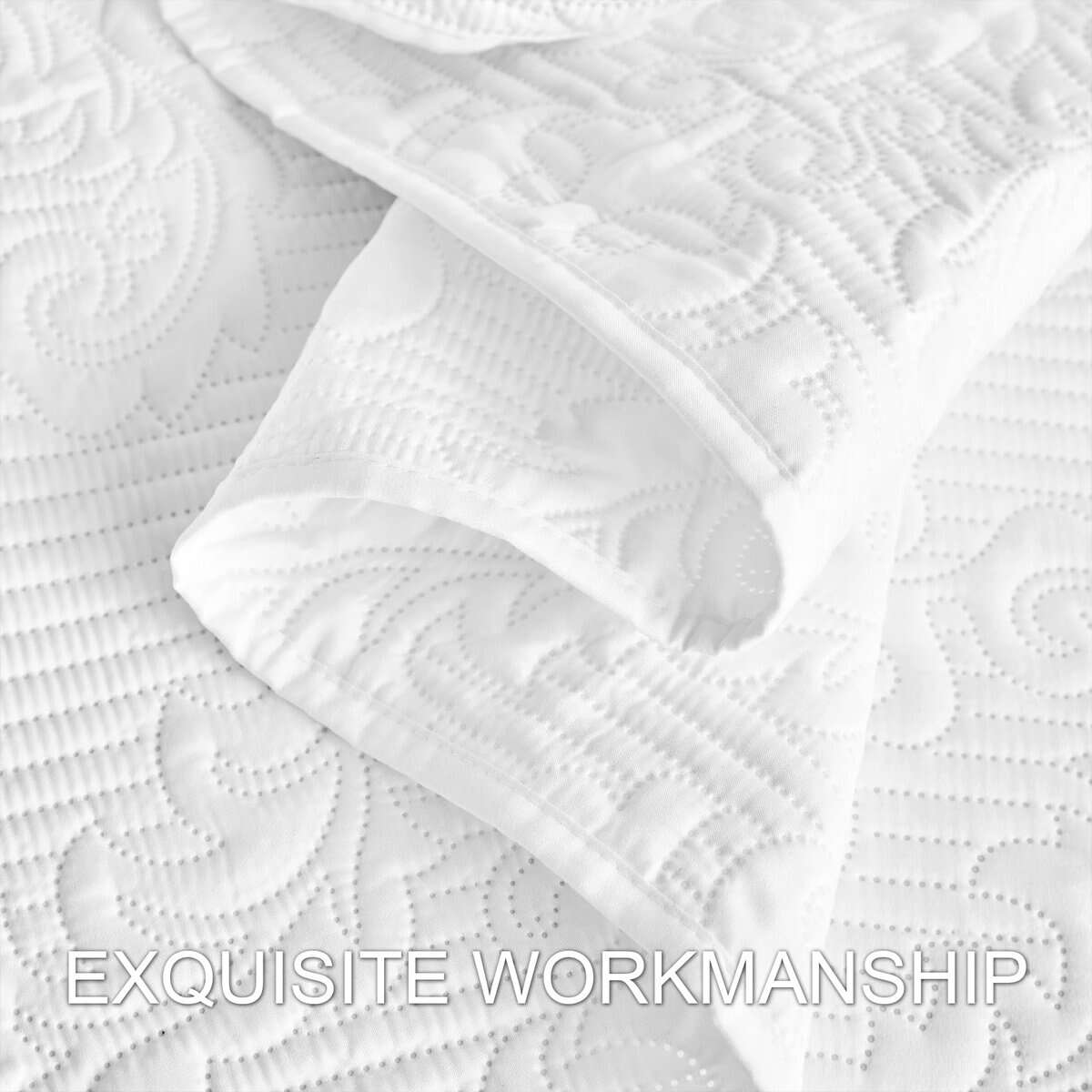 Colcha Blanca King Size Hansleep - Jacquard Ultrasonido - Imagen 6