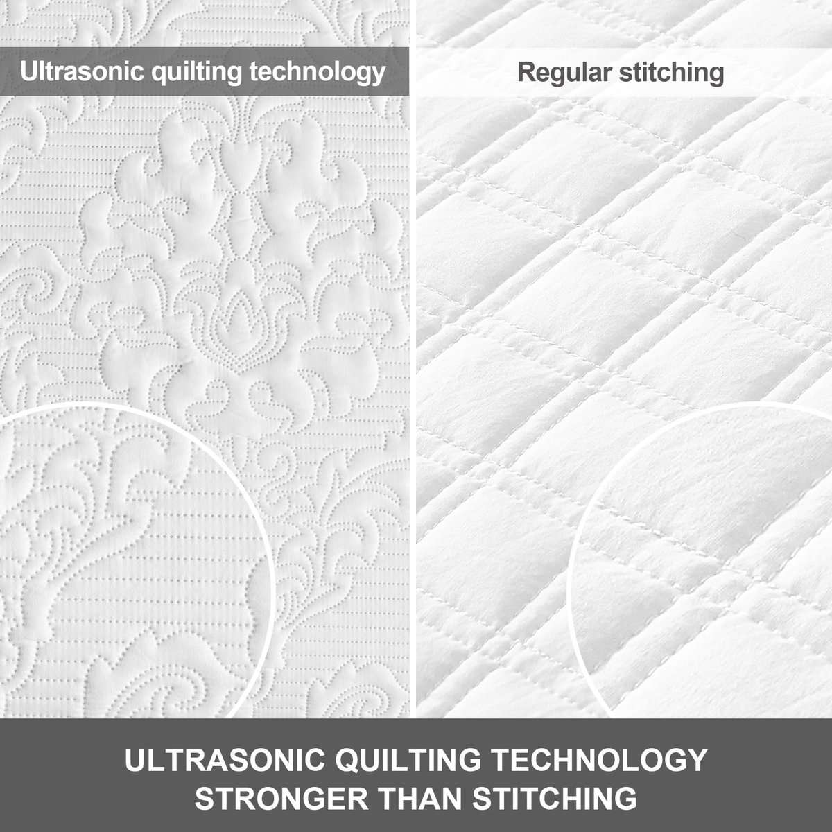 Colcha Blanca King Size Hansleep - Jacquard Ultrasonido - Imagen 5