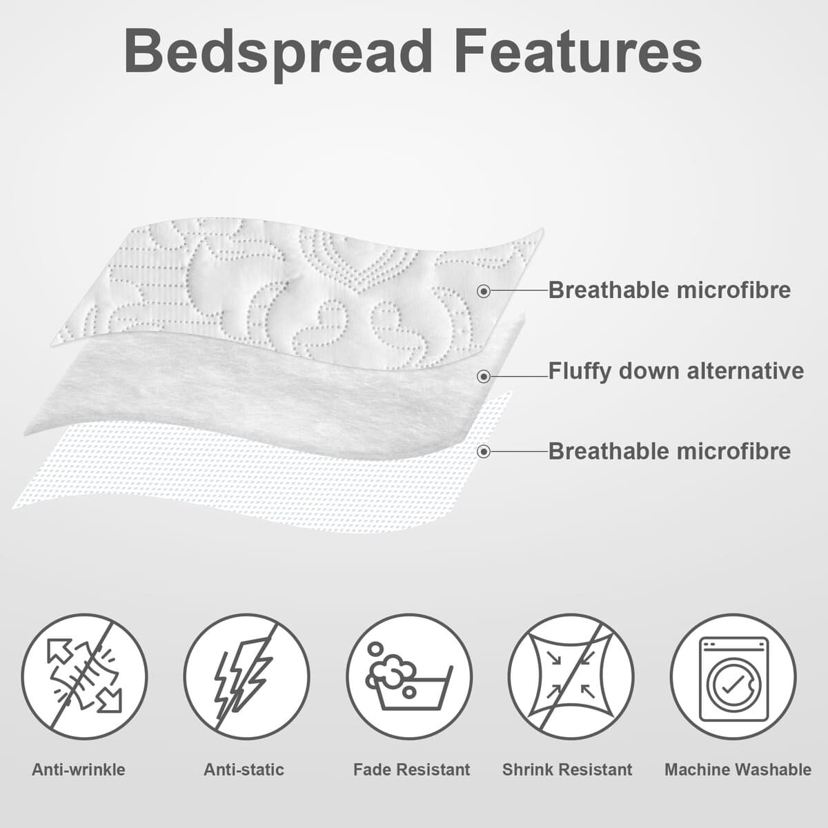 Colcha Blanca King Size Hansleep - Jacquard Ultrasonido - Imagen 4