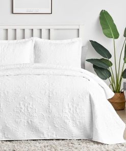 Colcha Blanca King Size Hansleep - Jacquard Ultrasonido