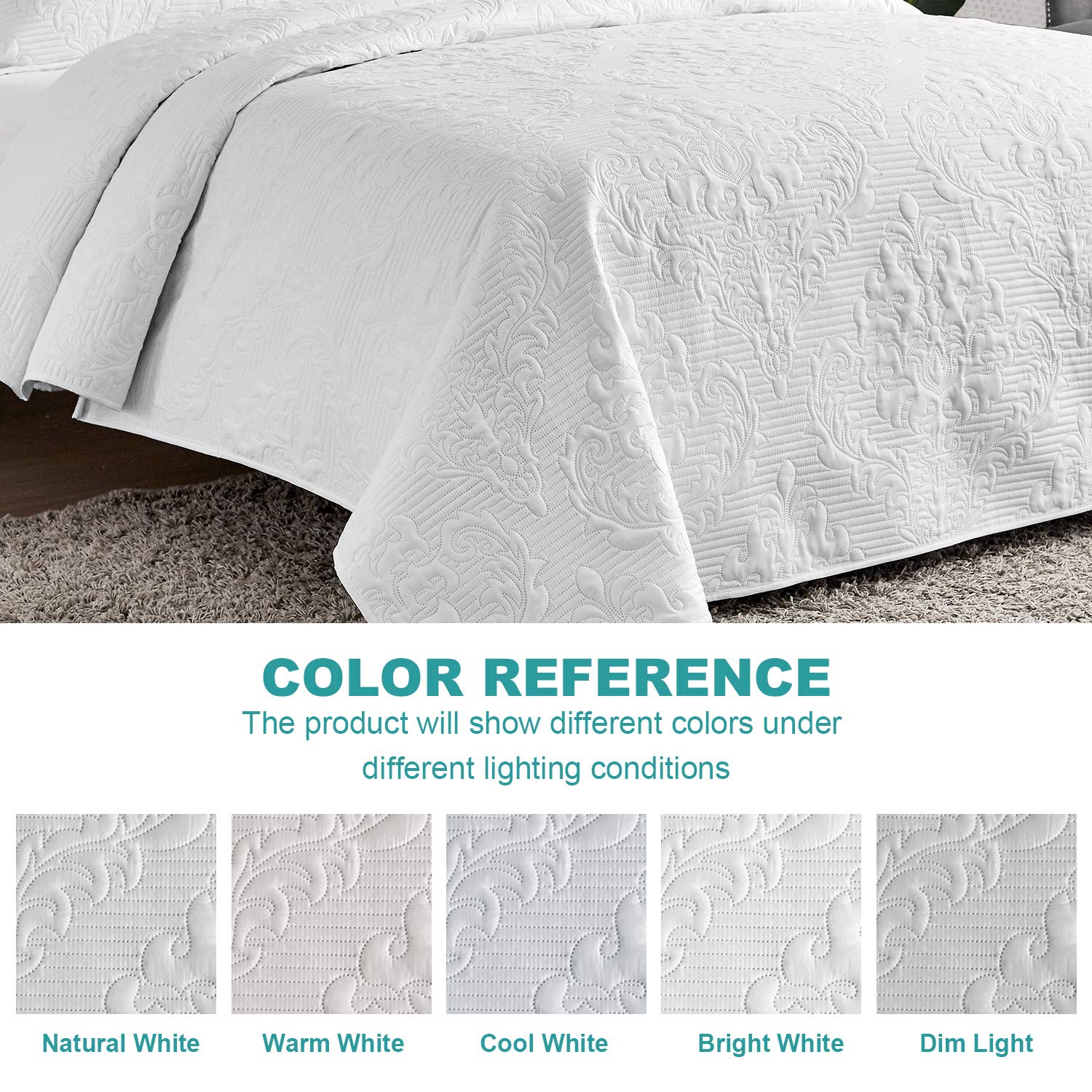 Colcha Blanca King Size Hansleep - Jacquard Ultrasonido - Imagen 9