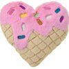 Almohada de Peluche de Cono de Gofre con Forma de Corazón
