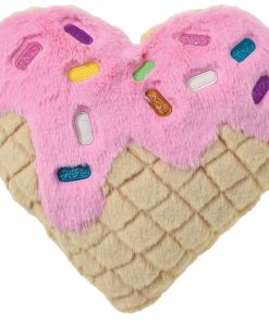 Almohada de Peluche de Cono de Gofre con Forma de Corazón