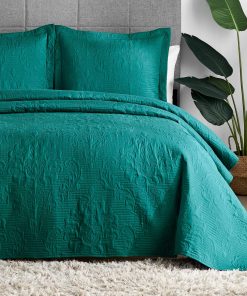 Colcha Hansleep Tamaño King Teal - Colcha Ultrasonido