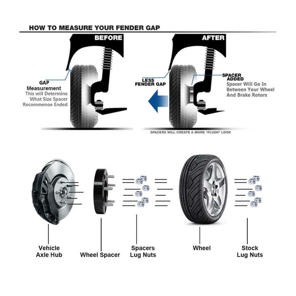 YIZBAP Separadores de Rueda 6x5.5 para Tacoma 4Runner - Imagen 8