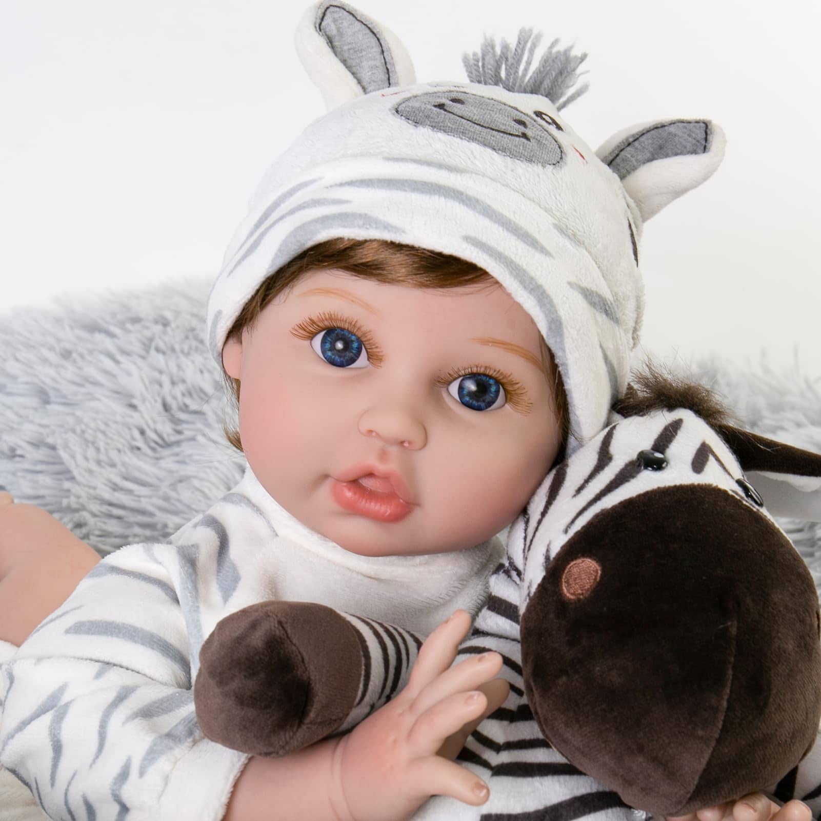 Muñeco Bebé Realista Aori de 22 Pulgadas Cuerpo Blando y - Imagen 3