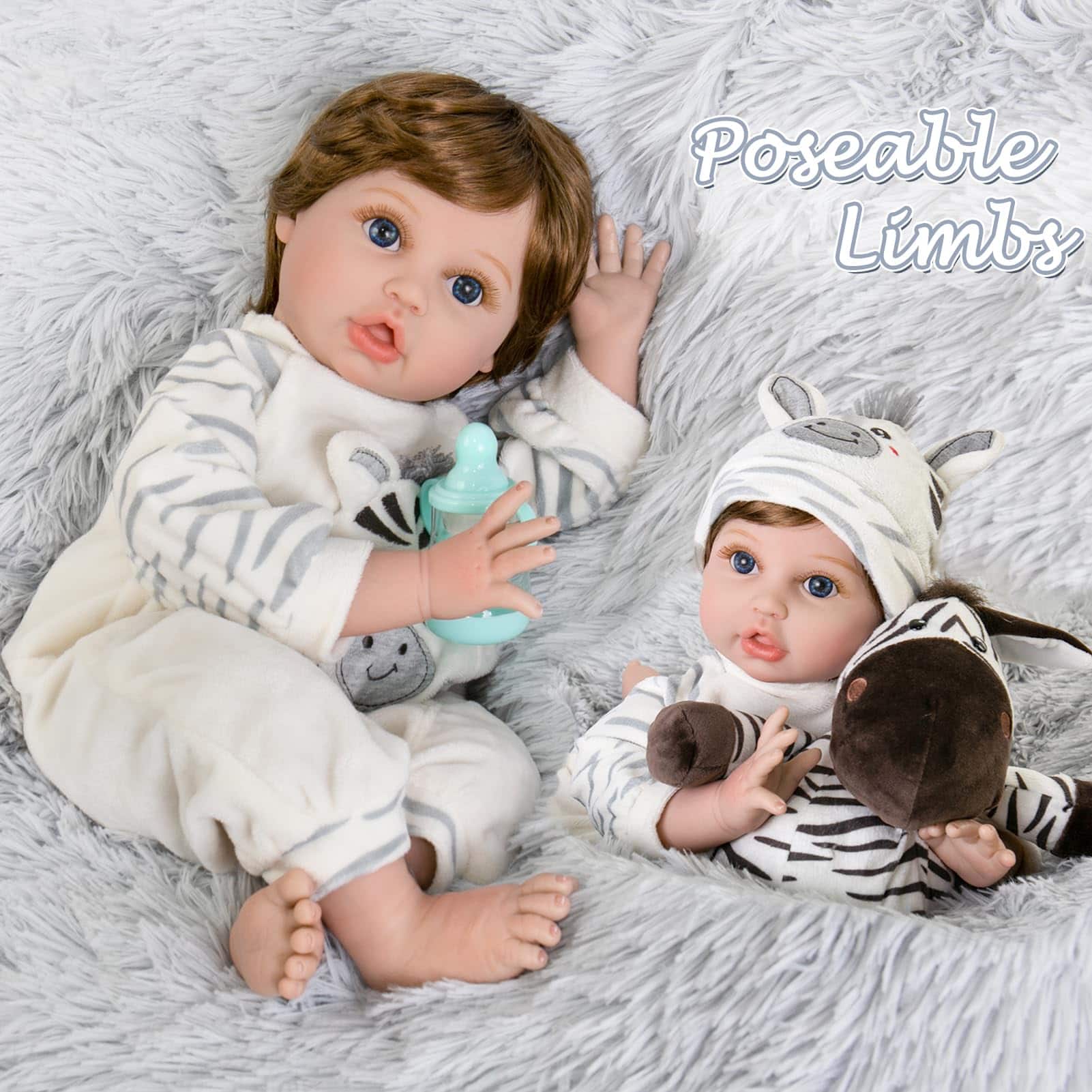 Muñeco Bebé Realista Aori de 22 Pulgadas Cuerpo Blando y - Imagen 6