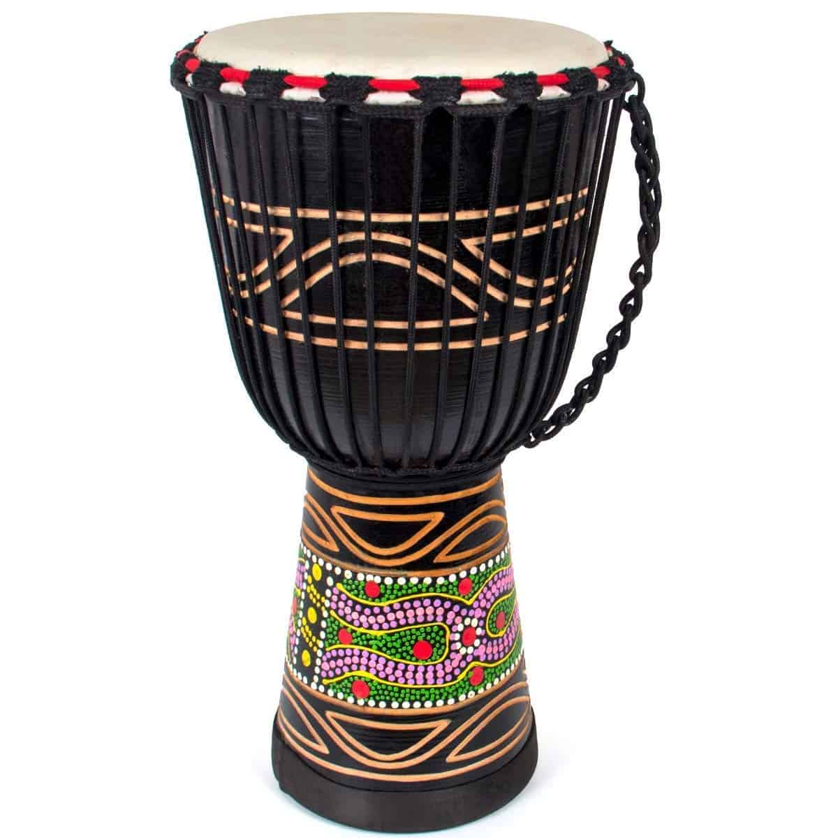Tambor Djembe, AKLOT Tambor Africano Pintado a Mano 9.5'' x