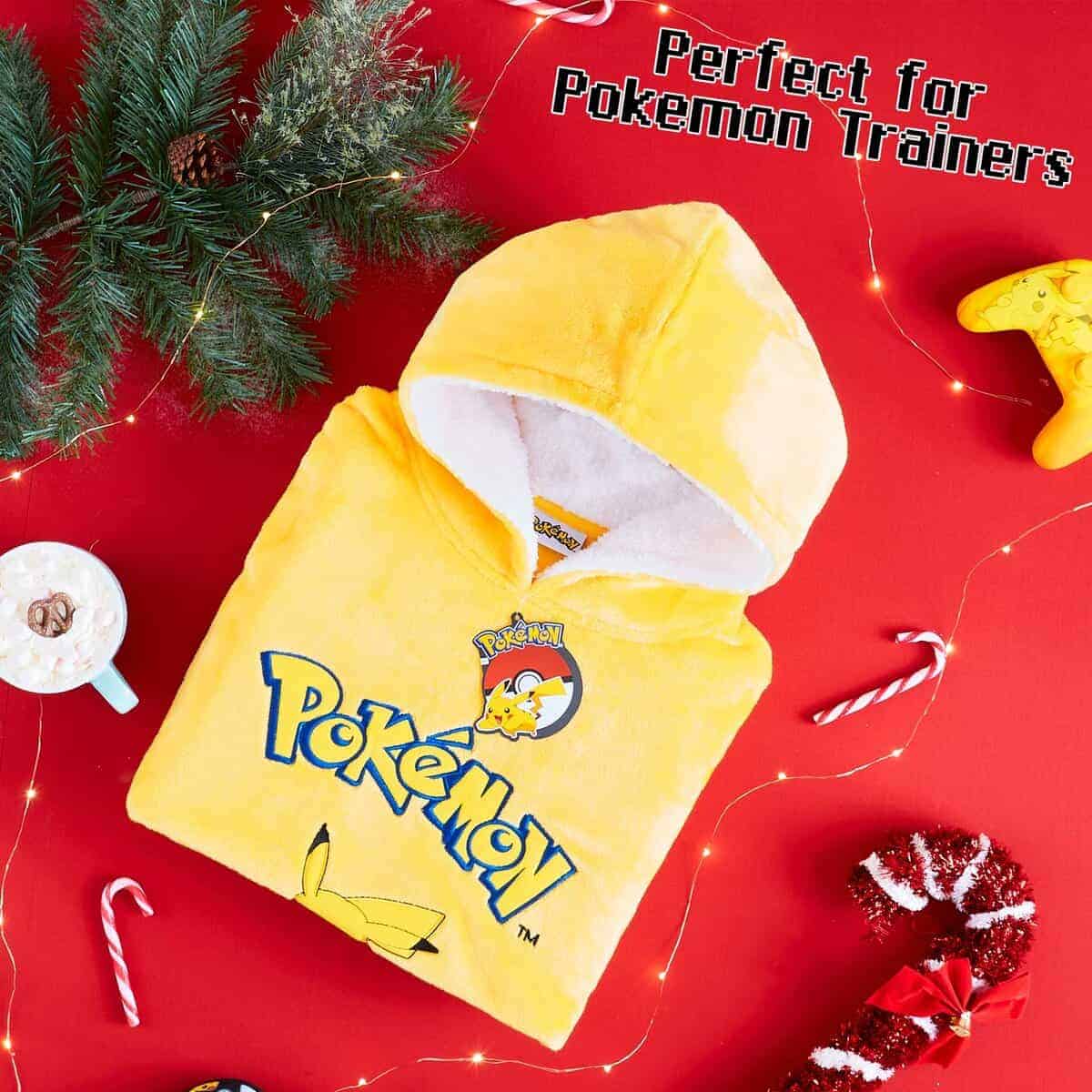 Manta Sudadera con Capucha Pikachu Pokemon para Niños, - Imagen 4