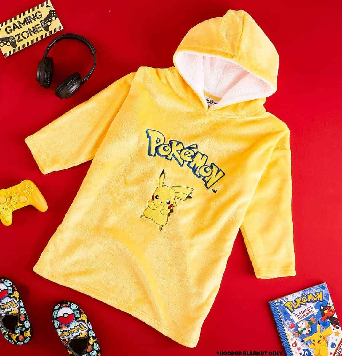 Manta Sudadera con Capucha Pikachu Pokemon para Niños, - Imagen 7