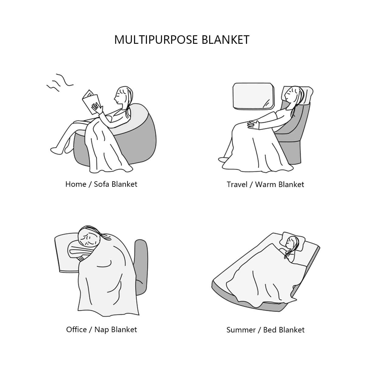 Manta de Felpa de Piel Sintética Esponjosa Andecor - 60 x - Imagen 8