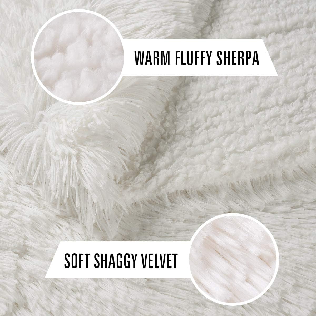 Manta de Felpa de Piel Sintética Esponjosa Andecor - 60 x - Imagen 7