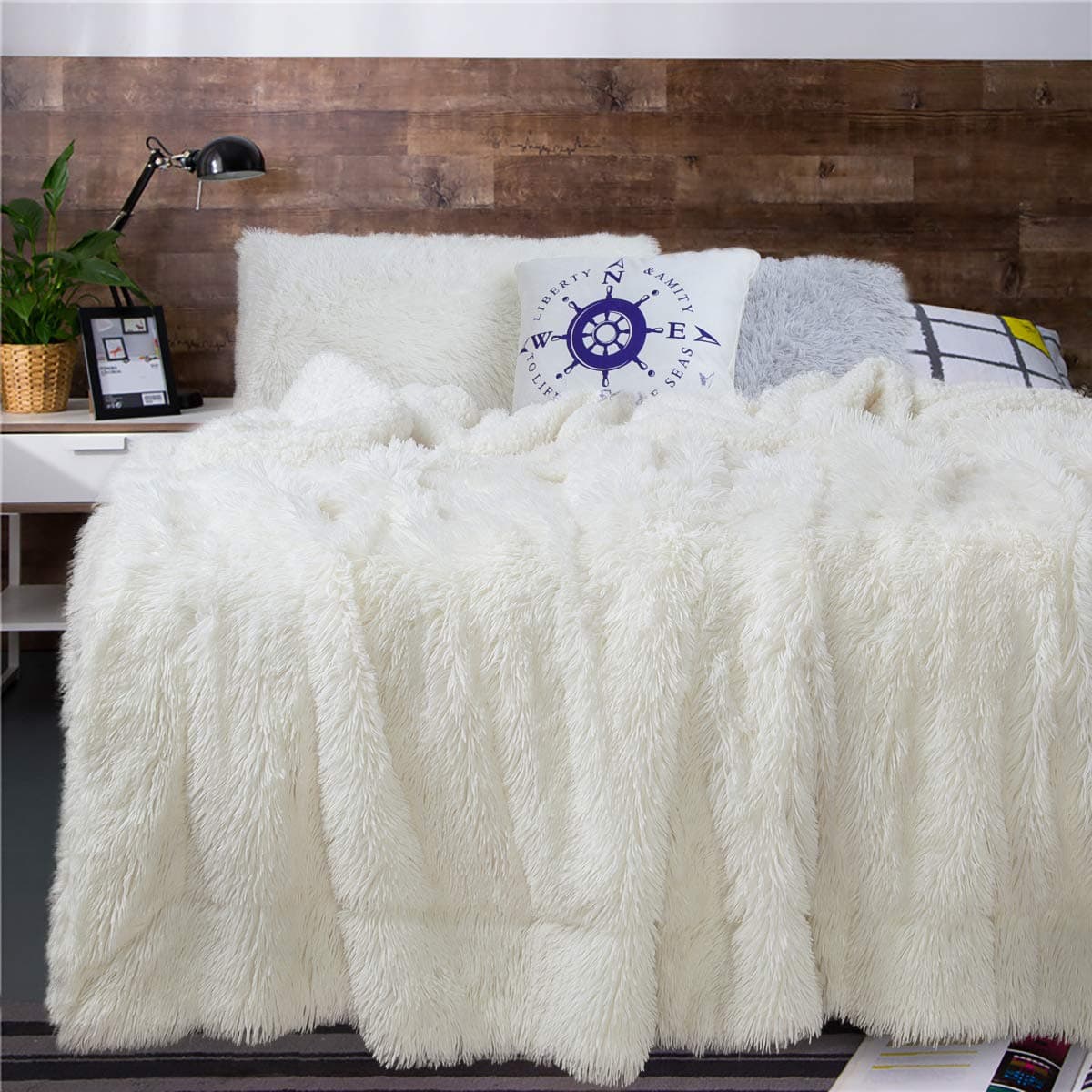 Manta de Felpa de Piel Sintética Esponjosa Andecor - 60 x - Imagen 4