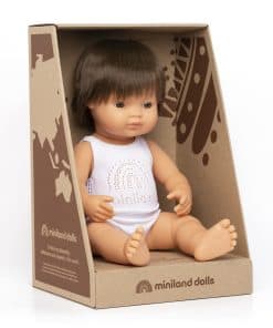 Muñeco Miniland 15'' Niño Caucásico de Pelo Castaño (Caja)