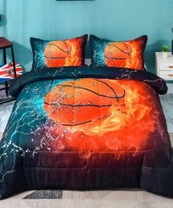Andency Juego de Edredón de Baloncesto Queen (90x90